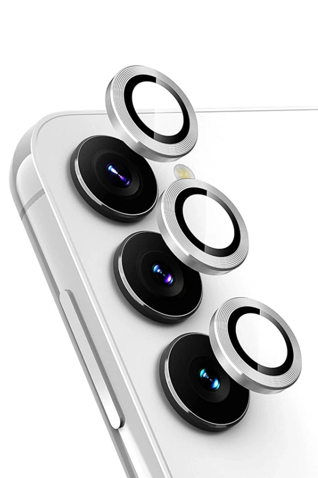 Mey İthalat® Samsung Galaxy A25 5G Valdez Metal Kamera Lens - Gümüş