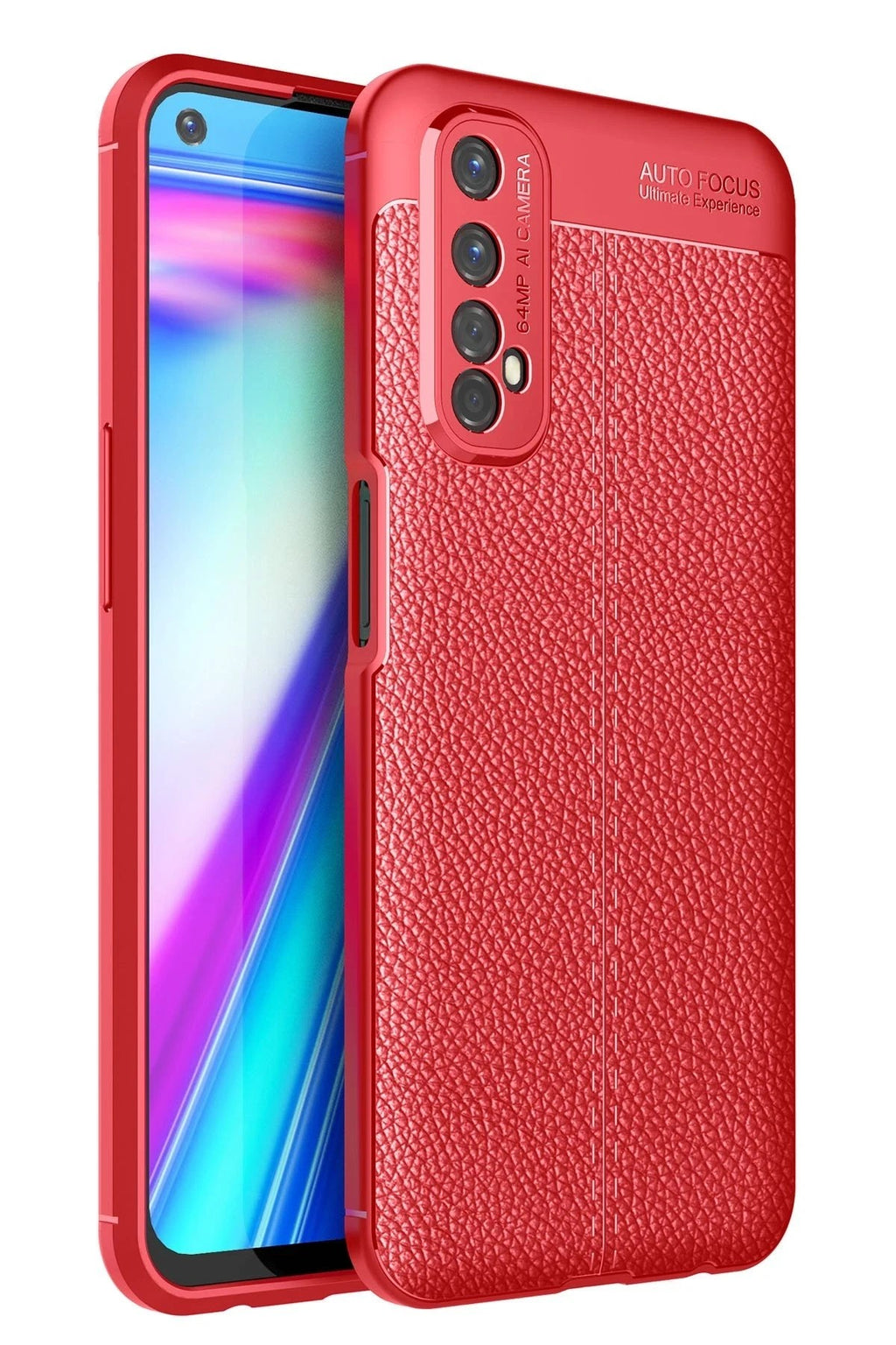 Mey İthalat® Realme 7 Kılıf Auto Focus Kapak - Kırmızı