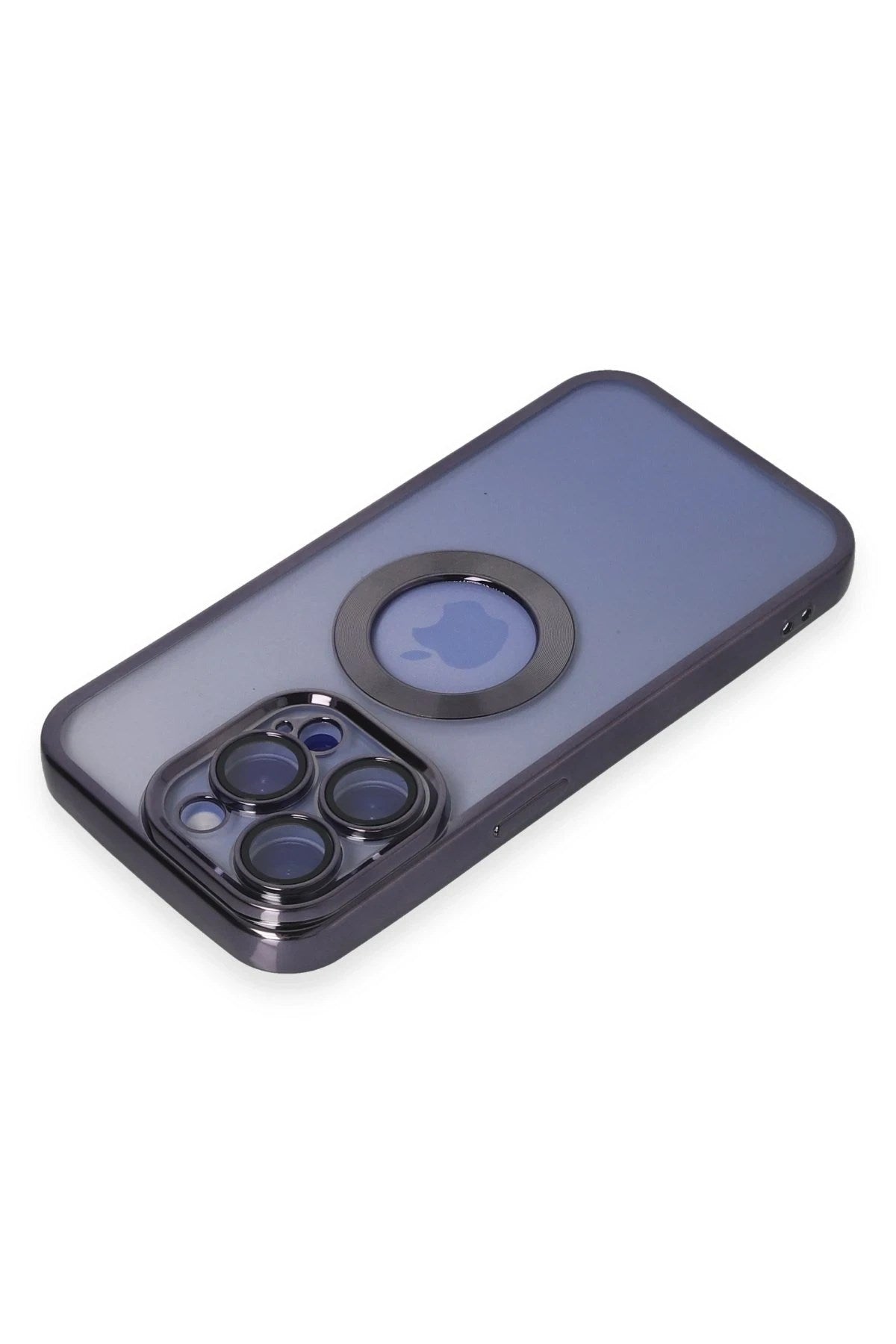 Mey İthalat® iPhone 15 Pro Max Kılıf Slot Silikon - Mor