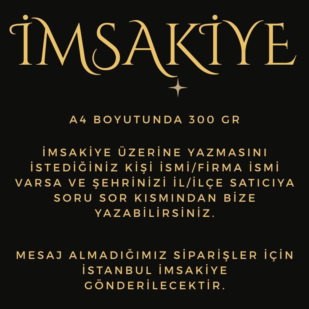 Ramazan İmsakiyesi - 300 Gr - A4 Boyut Kişiye Özel İsimli & Logolu 10 Adet Yeşil
