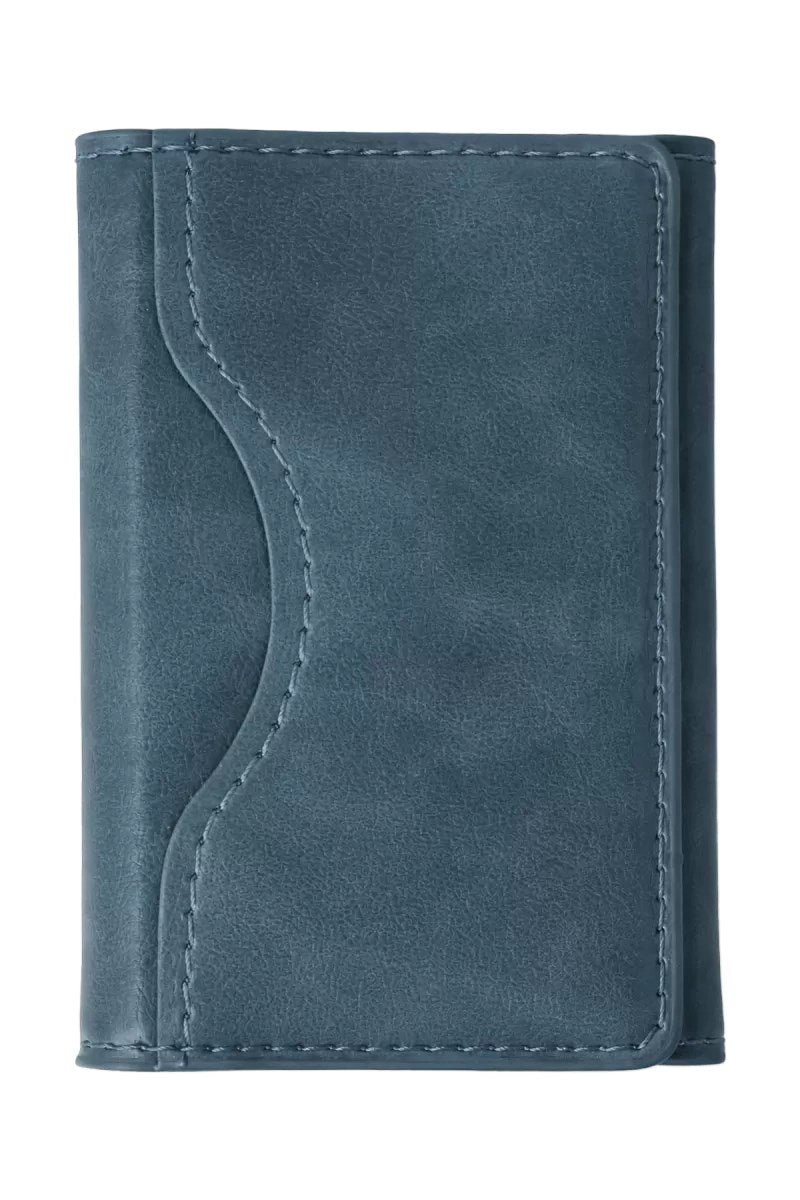 Mey İthalat® Tema Magsafe Deri Kartlık - Açık Mavi