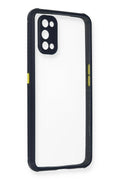 Mey İthalat® Realme 7 Pro Kılıf Miami Şeffaf Silikon - Lacivert
