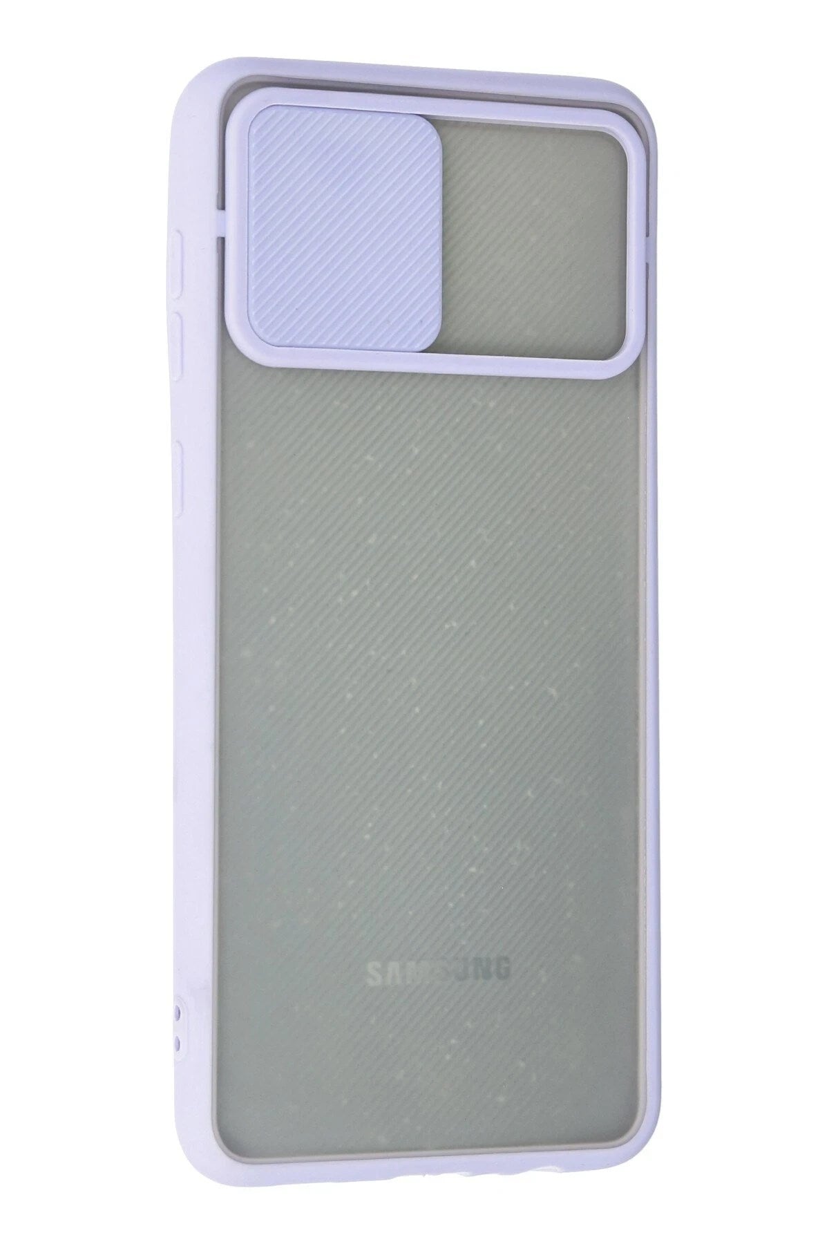 Mey İthalat® Samsung Galaxy A02 Kılıf Palm Buzlu Kamera Sürgülü Silikon - Lila