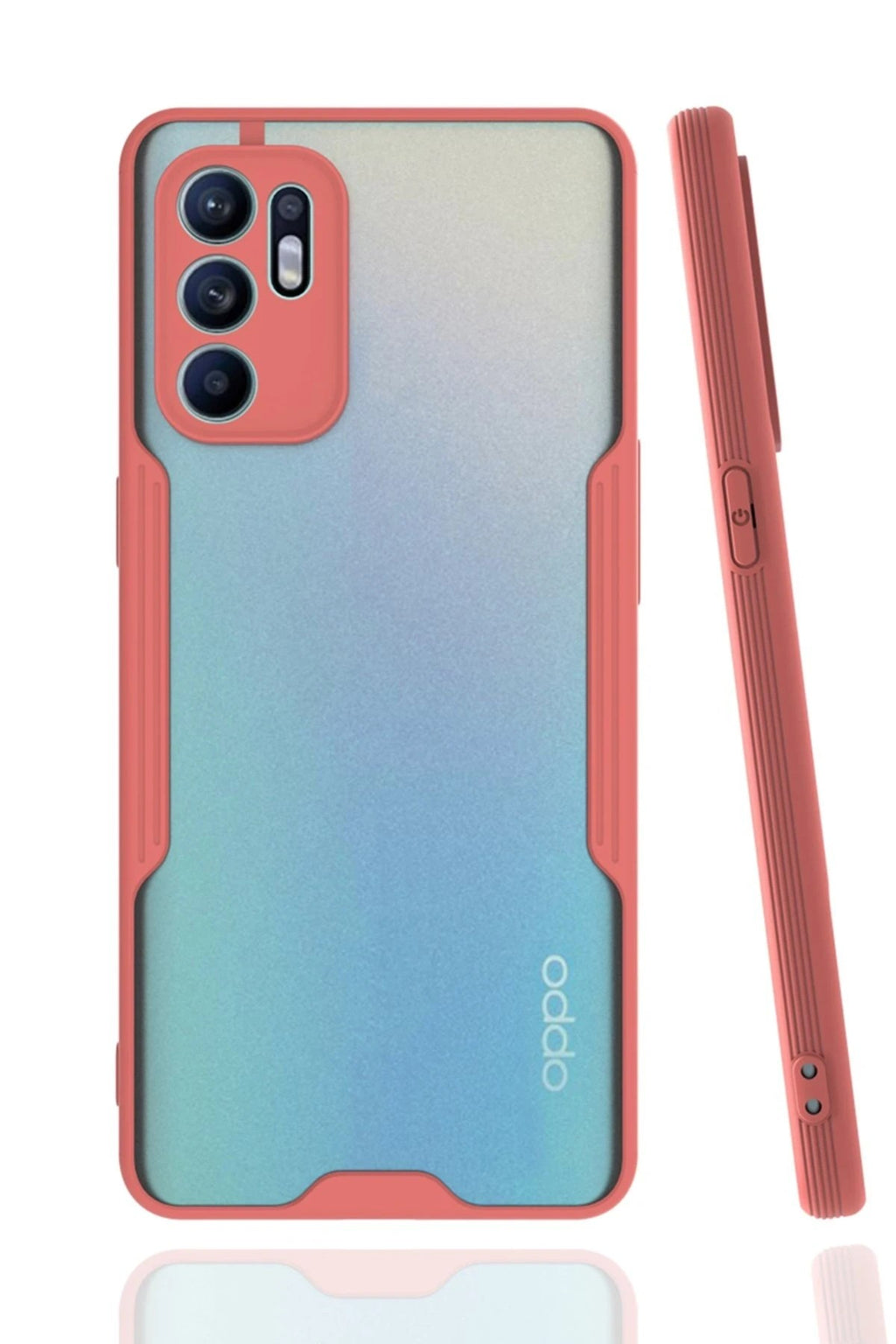 Mey İthalat® Reno 6 Kılıf Platin Silikon - Pembe
