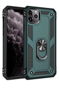 Mey İthalat® iPhone 11 Pro Kılıf Sofya Yüzüklü Silikon Kapak - Yeşil