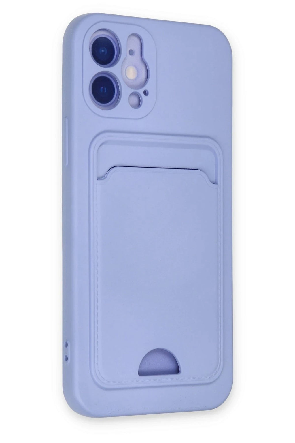 Mey İthalat® iPhone 12 Kılıf Kelvin Kartvizitli Silikon - Lila