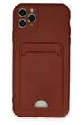 Mey İthalat® iPhone 11 Pro Max Kılıf Kelvin Kartvizitli Silikon - Bordo