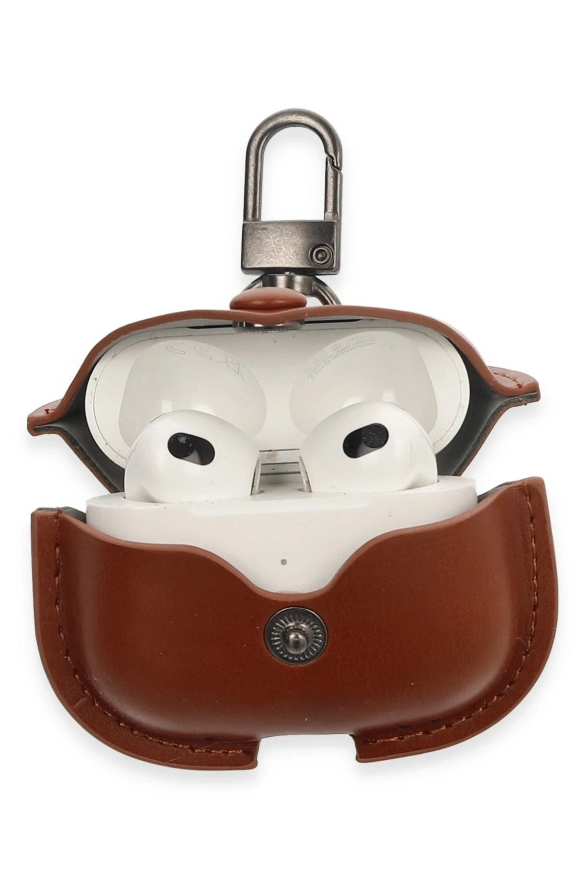Mey İthalat® Airpods 3 (3.nesil) Çanta Deri Kılıf - Taba
