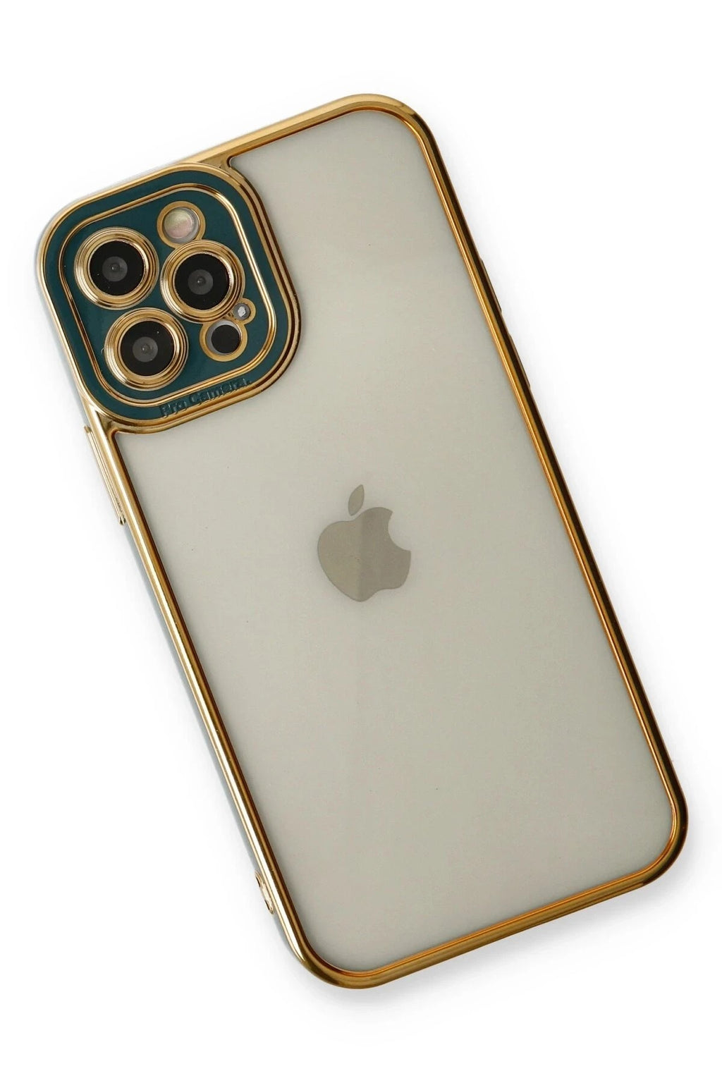 Mey İthalat® iPhone 12 Pro Kılıf Liva Lens Silikon - Yeşil