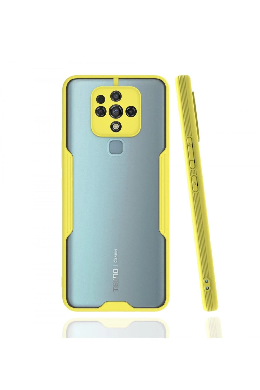 Mey İthalat® Tecno Camon 16 Kılıf Platin Silikon - Sarı