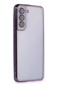 Mey İthalat® Samsung Galaxy S21 FE Kılıf Lensli Silikon - Mor