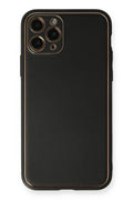 Mey İthalat® iPhone 11 Pro Max Kılıf Coco Deri Silikon Kapak - Siyah