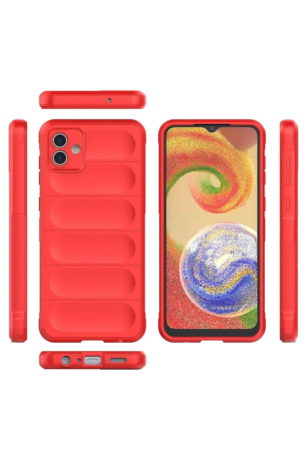 Mey İthalat® Samsung Galaxy A04 Kılıf Optimum Silikon - Kırmızı