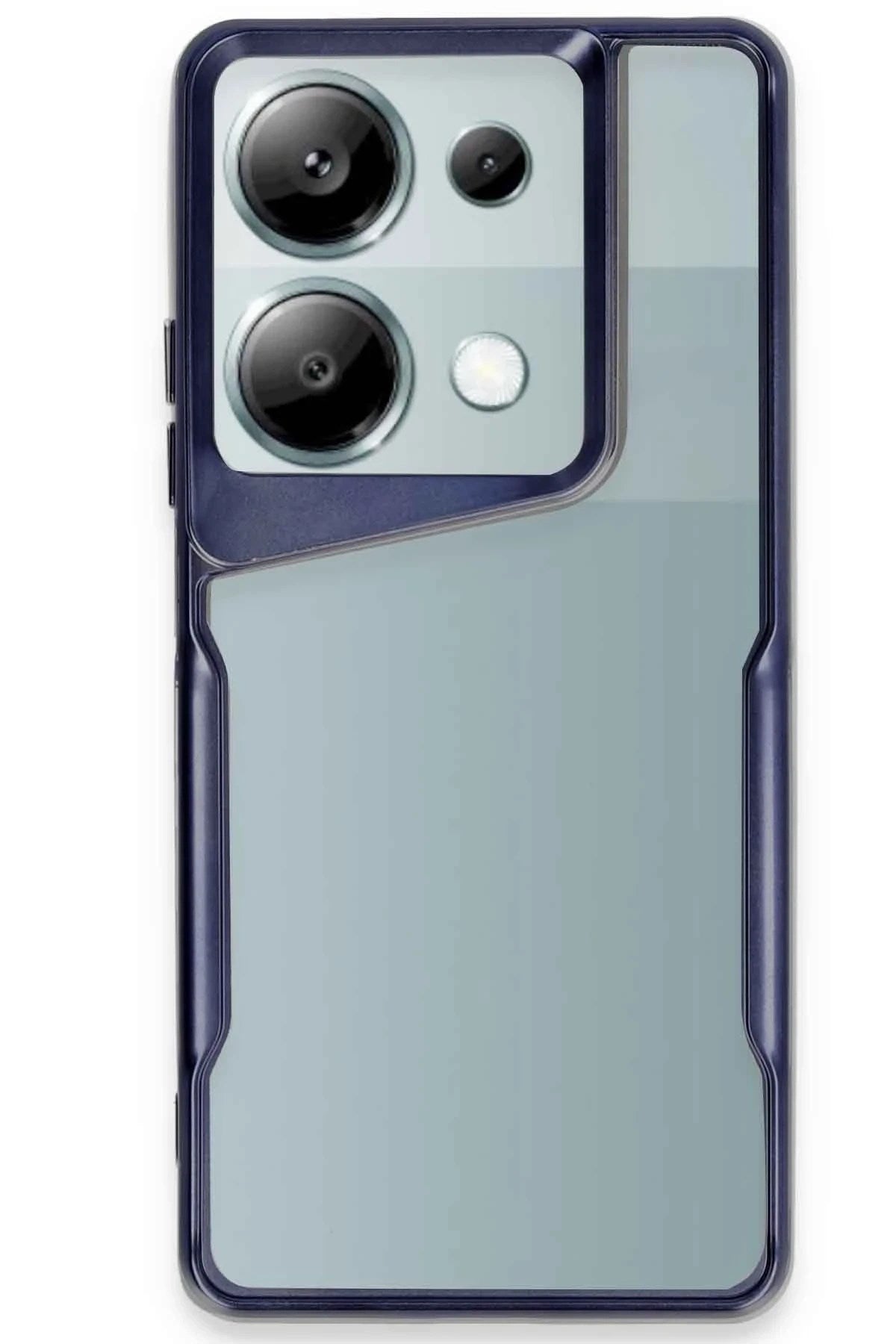 Mey İthalat® Redmi Note 13 Pro 4G Kılıf Boyi Silikon Kapak - Lacivert