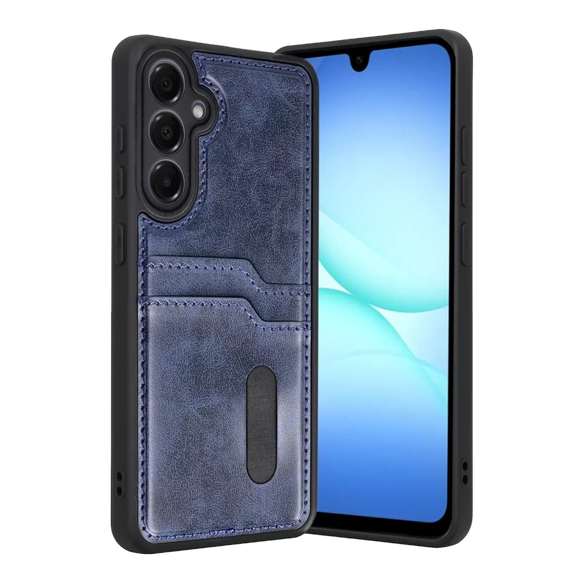 Mey İthalat® Samsung Galaxy A57 5G Sara Kartvizitli Deri Kılıf - Lacivert