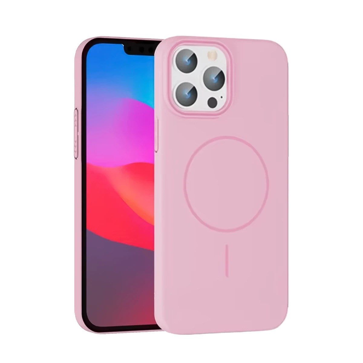 Mey İthalat® iPhone 15 Pro Max Broş Magsafe Kapak - Pembe
