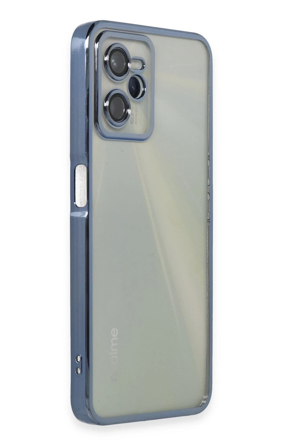 Mey İthalat® Realme C35 Kılıf Lensli Silikon - Açık Mavi