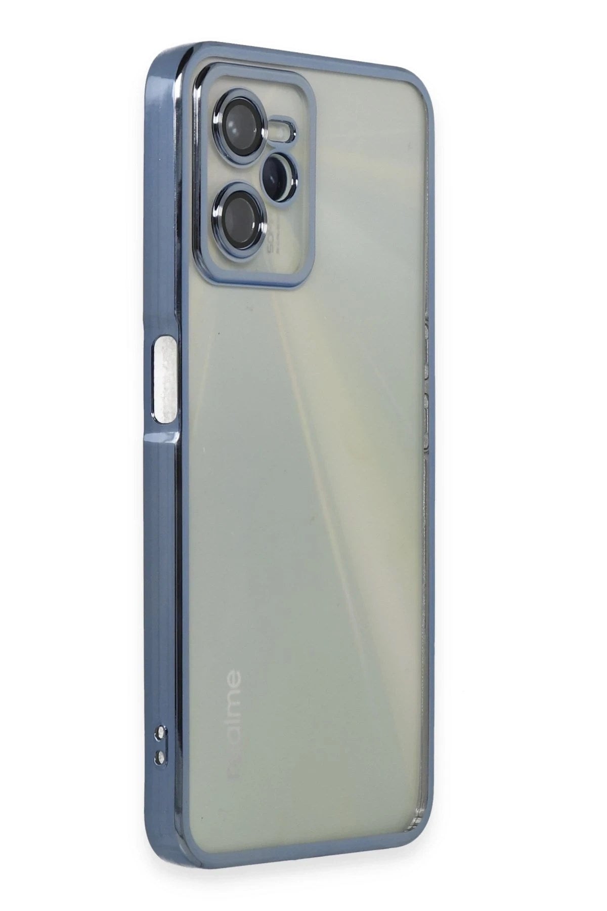 Mey İthalat® Realme C35 Kılıf Lensli Silikon - Açık Mavi