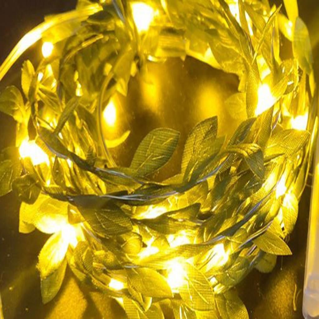 Yapraklı Dekorlu3 Metre Peri Led Pilli Işık Yılbaşı Aydınlatma