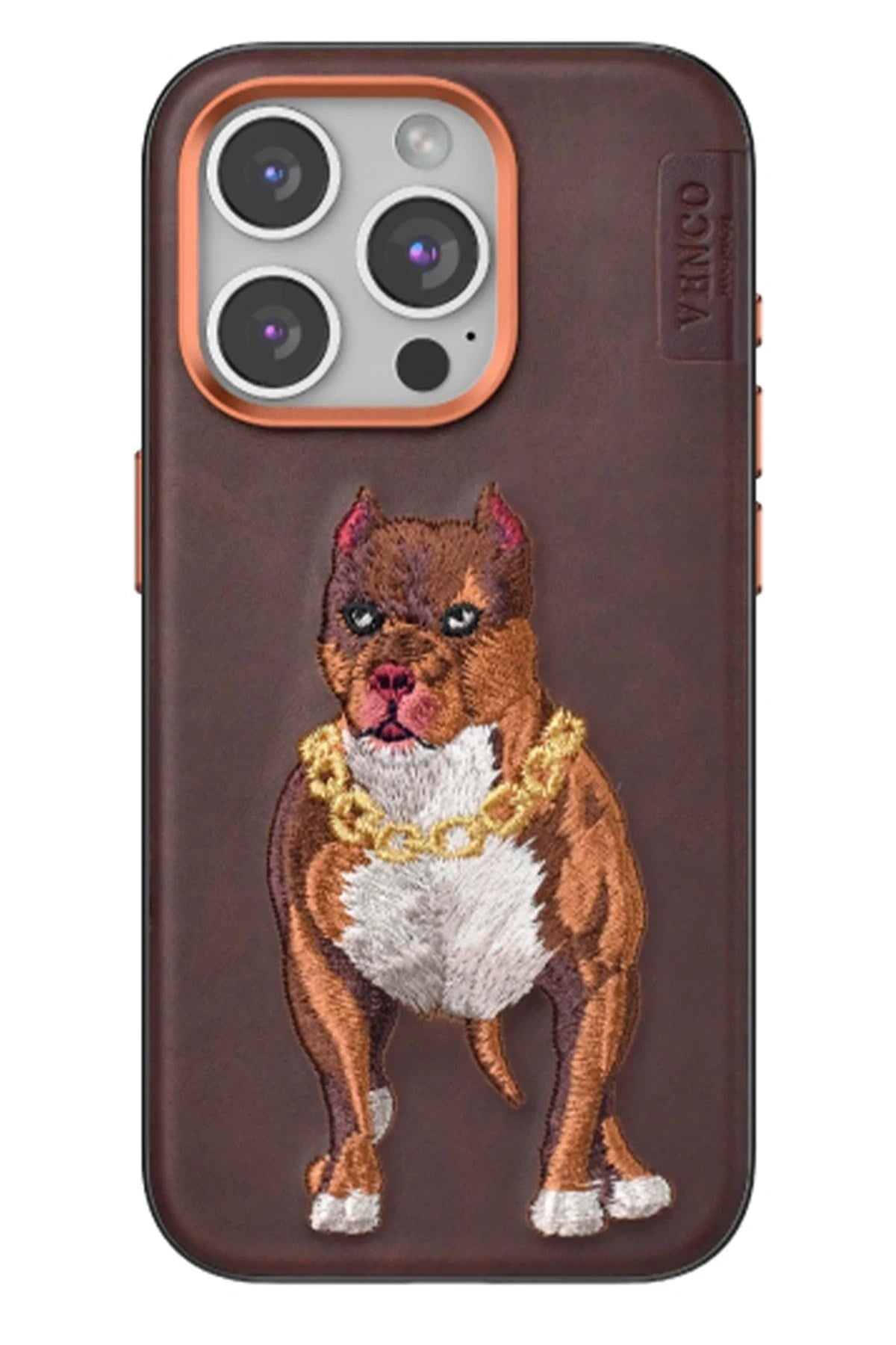 Mey İthalat® iPhone 14 Pro Max Perma Desenli Kapak - Kahverengi