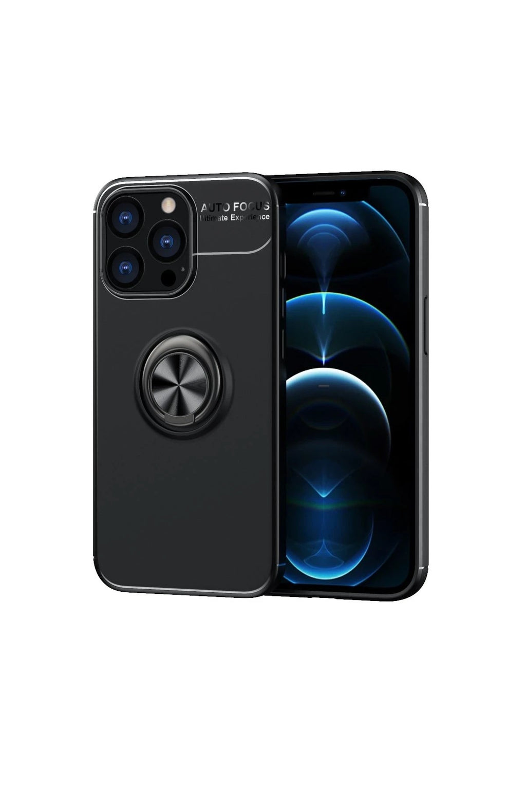 Mey İthalat® iPhone 13 Pro Kılıf Range Yüzüklü Silikon - Siyah