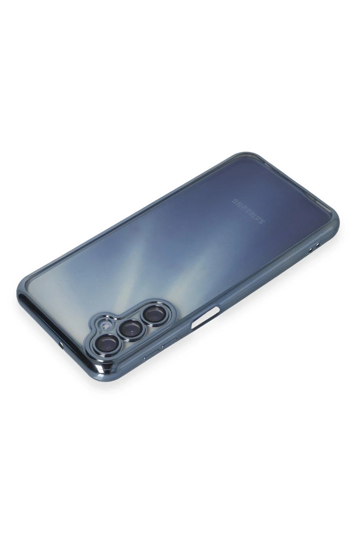 Mey İthalat® Samsung Galaxy A55 5G Kılıf Lensli Silikon - Açık Mavi