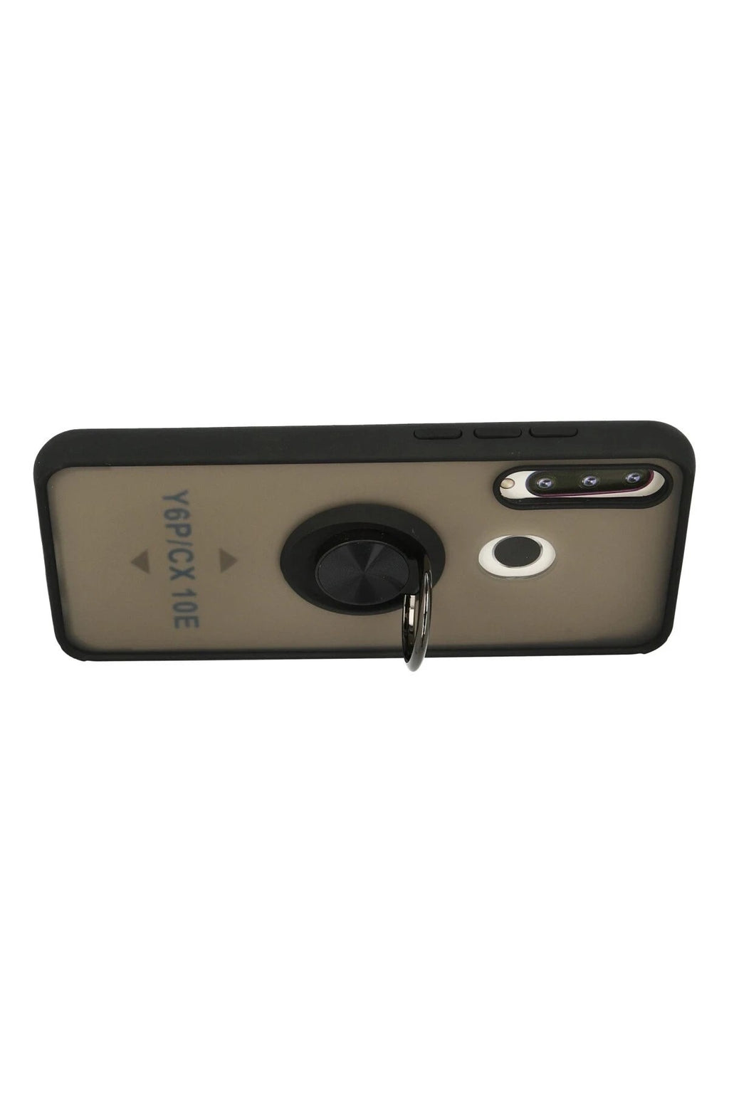 Mey İthalat® Huawei Y6P Kılıf Montreal Yüzüklü Silikon Kapak - Siyah