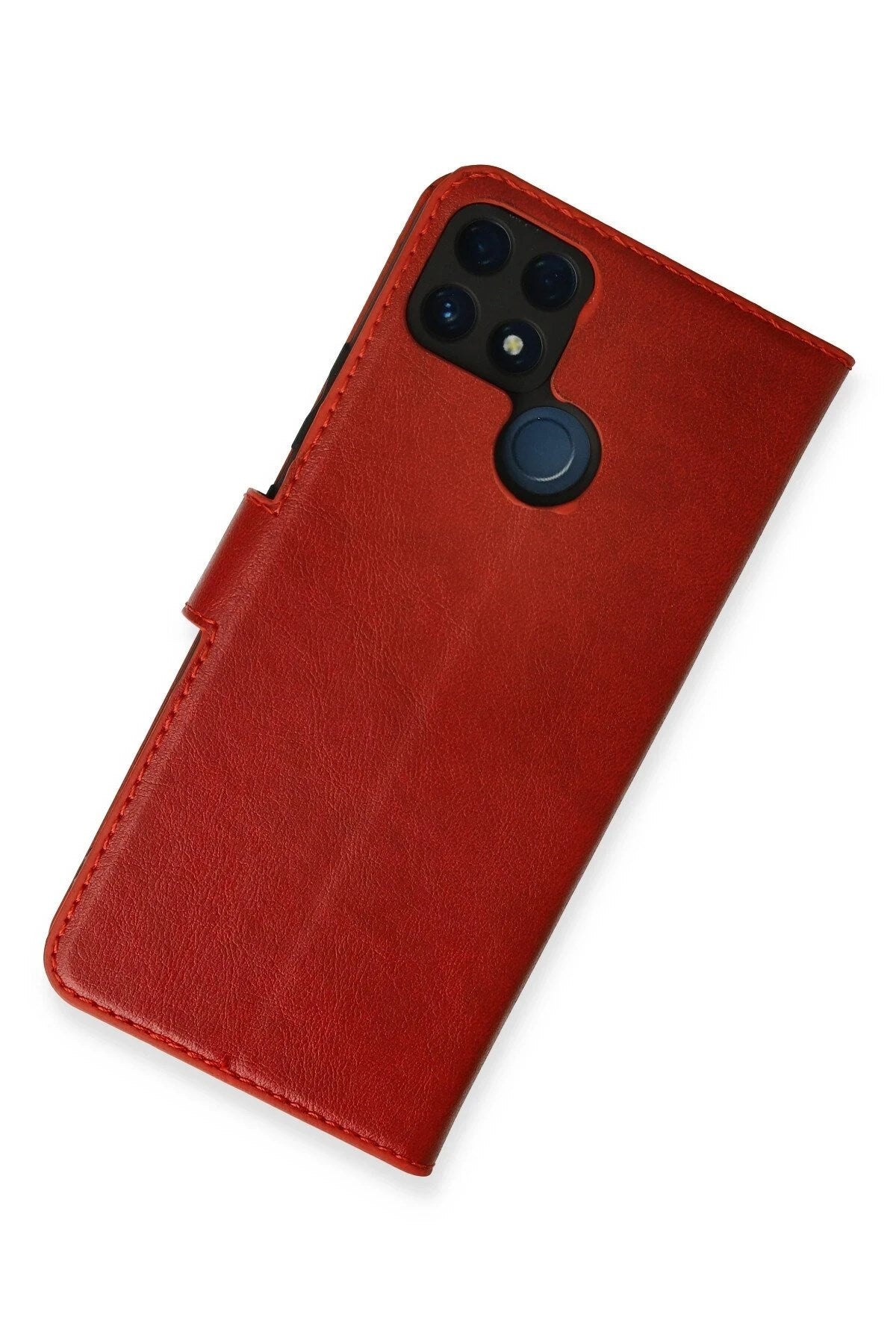 Mey İthalat® Realme C25 Kılıf Trend S Plus Kapaklı Kılıf - Kırmızı