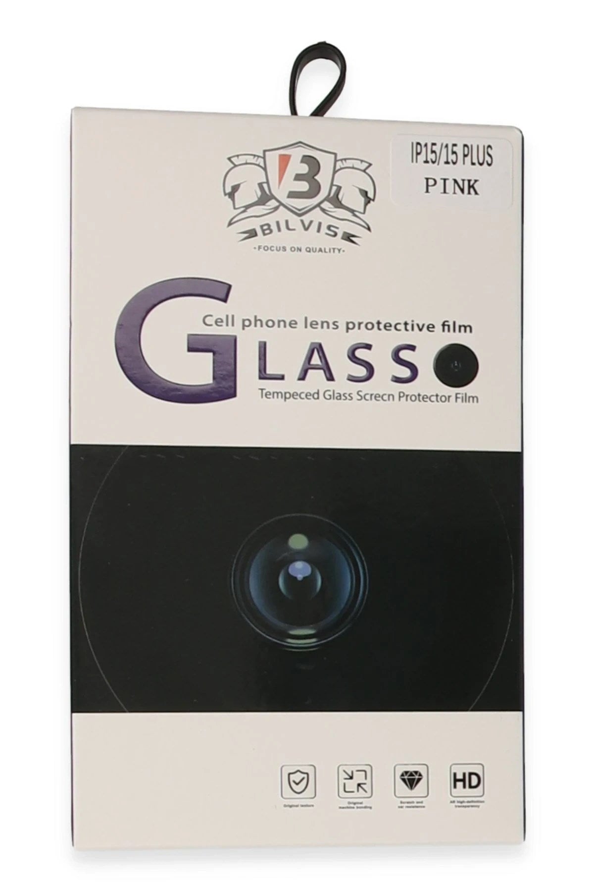 Mey İthalat® iPhone 15 Bilvis Titan Kamera Lens - Pembe