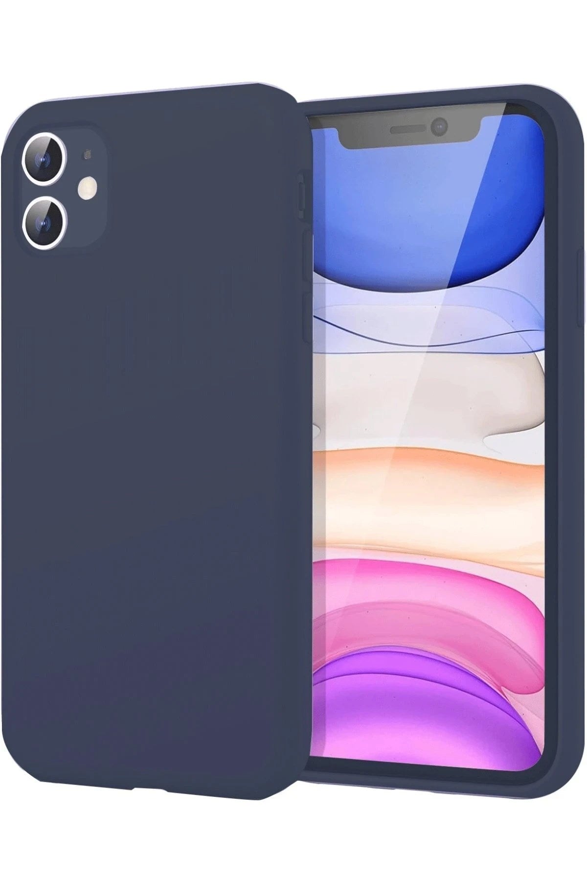 Mey İthalat® iPhone 11 Kılıf First Silikon - Lacivert