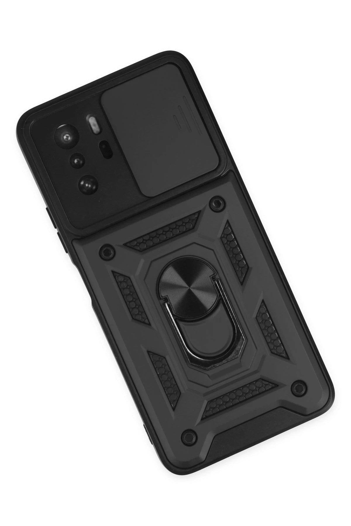 Mey İthalat® Poco X3 GT Kılıf Pars Lens Yüzüklü Silikon - Siyah