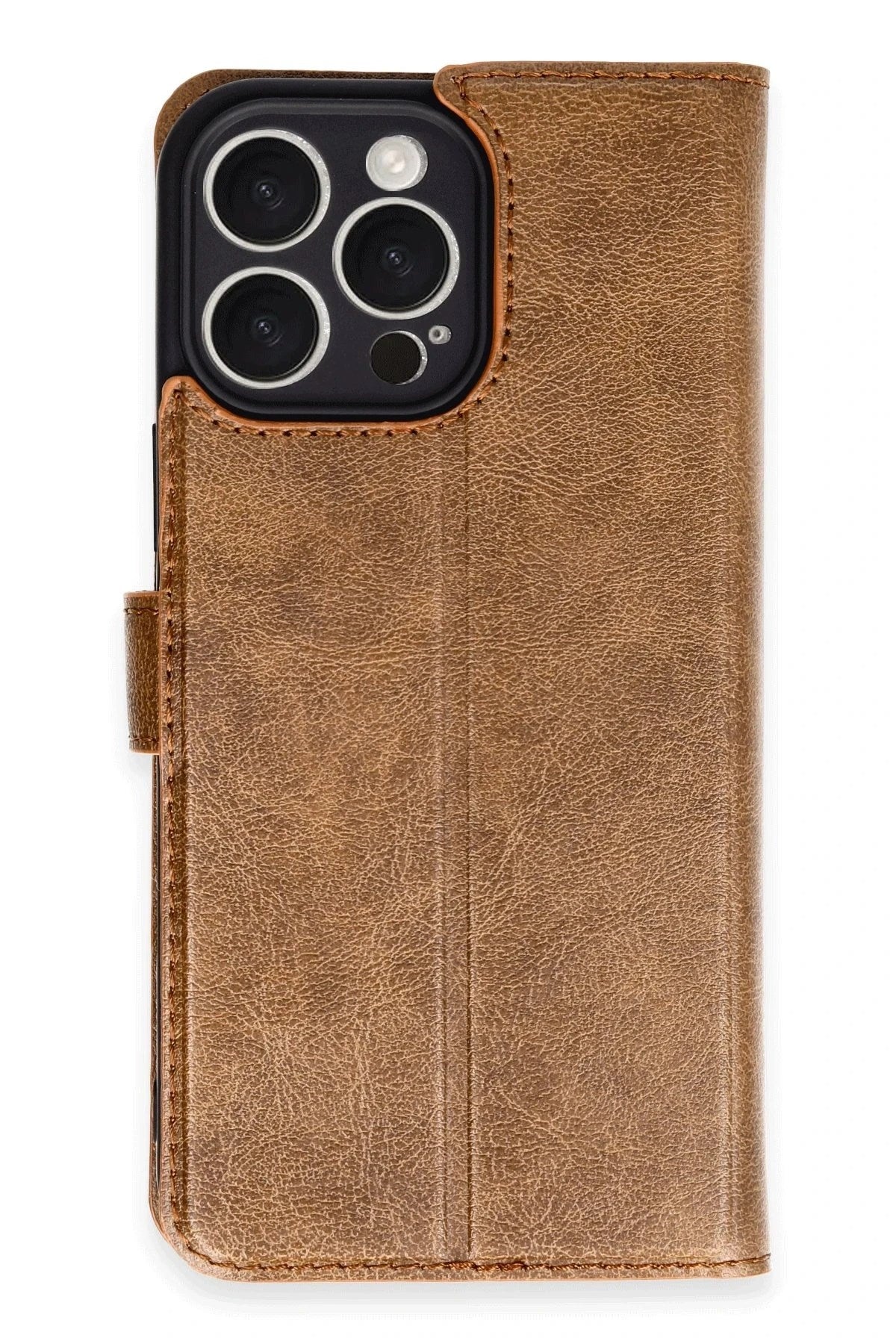 Mey İthalat® iPhone 16 Pro Max Kılıf Trend S Plus Kapaklı Kılıf - Taba