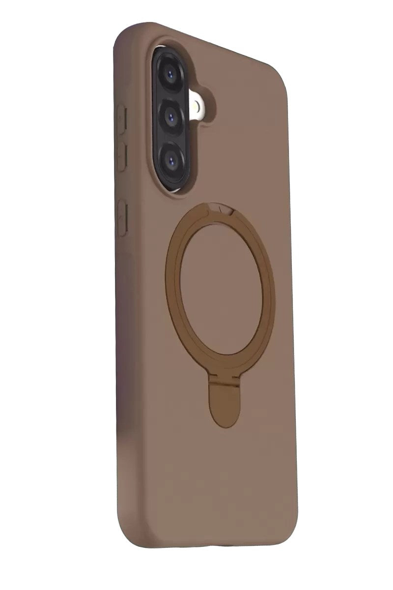 Mey İthalat® Samsung Galaxy A37 5G Regal Magsafe Standlı Kapak - Çöl Titanyum