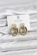 Mey İthalat® Gold Renk Pirinç Vintage Kadın Küpe
