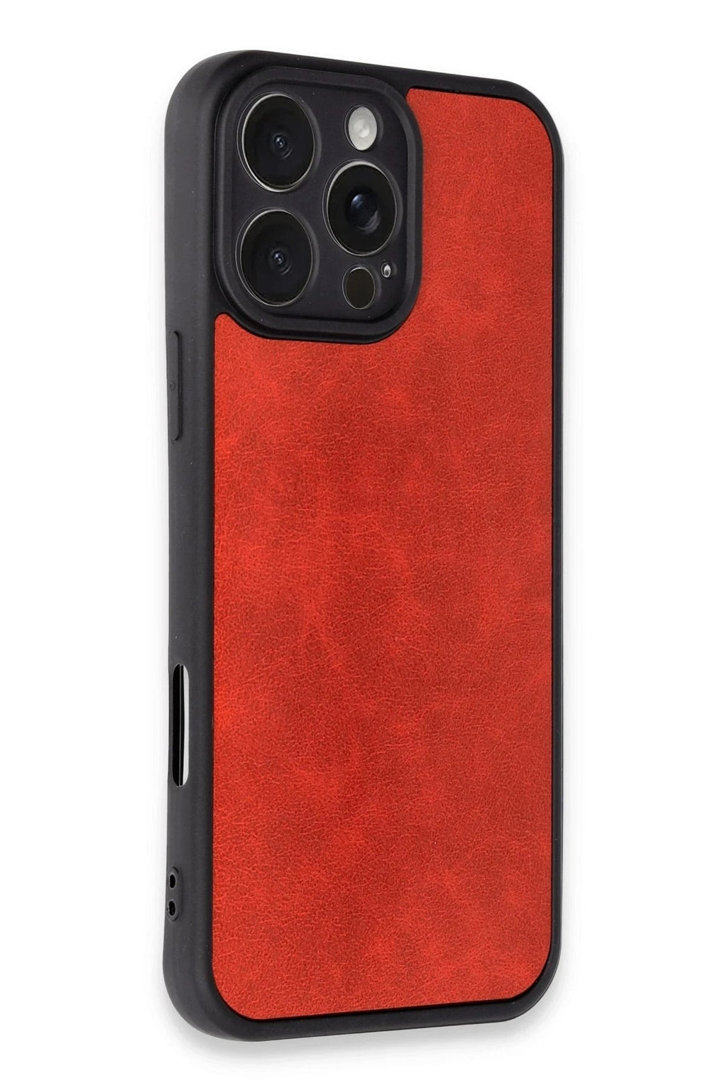 Mey İthalat® iPhone 16 Pro Max Kılıf Aras Deri Kapak - Kırmızı