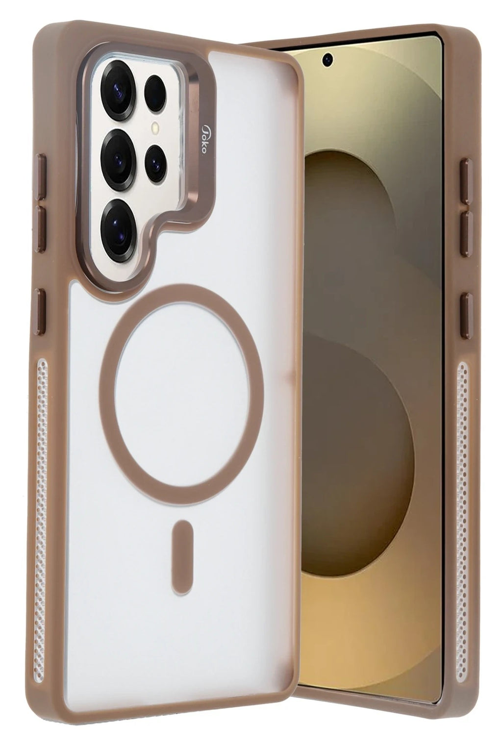 Mey İthalat® Samsung Galaxy S25 Ultra Flet Lens Magsafe Kapak - Gold