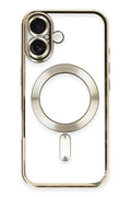 Mey İthalat® iPhone 16 Kılıf Kross Magneticsafe Kapak - Gold