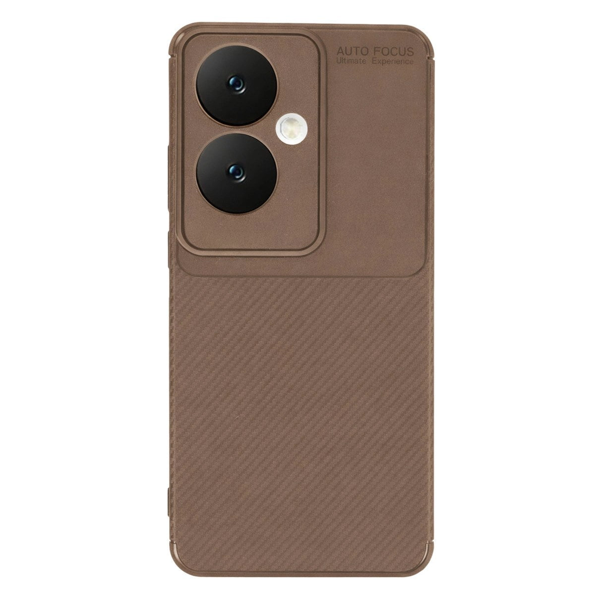 Mey İthalat® Reno 11F Kılıf Auto Focus Karbon Kapak - Kahverengi
