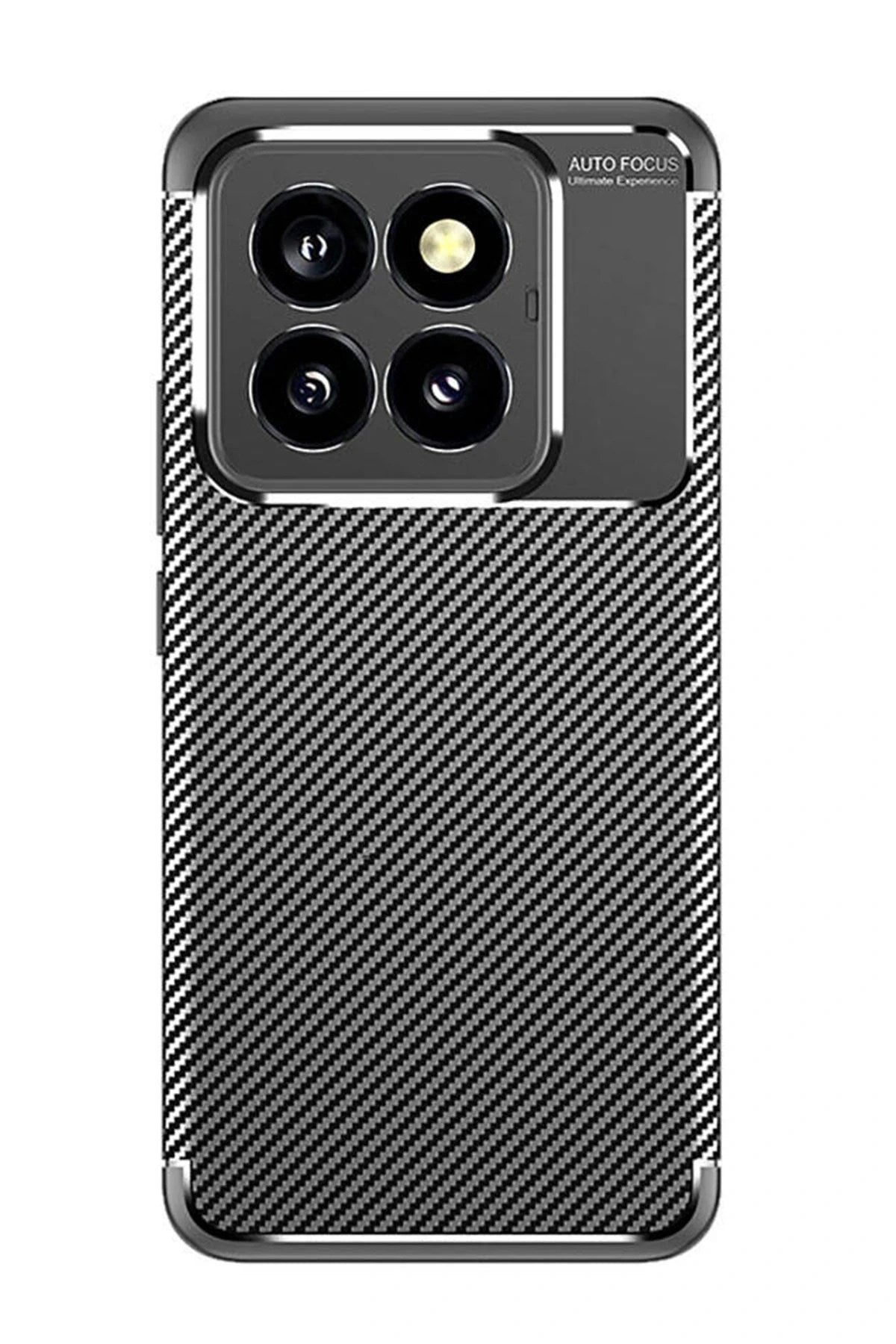 Mey İthalat® Mi 14T Pro Kılıf Auto Focus Karbon Kapak - Siyah