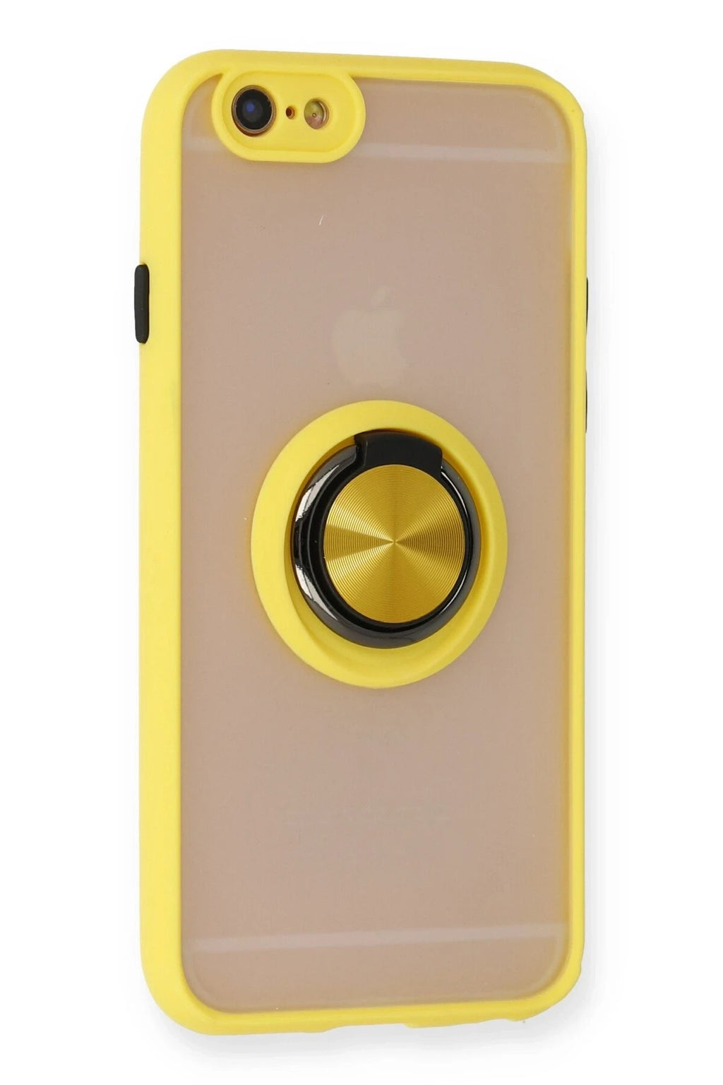 Mey İthalat® iPhone 6 Kılıf Montreal Yüzüklü Silikon Kapak - Sarı
