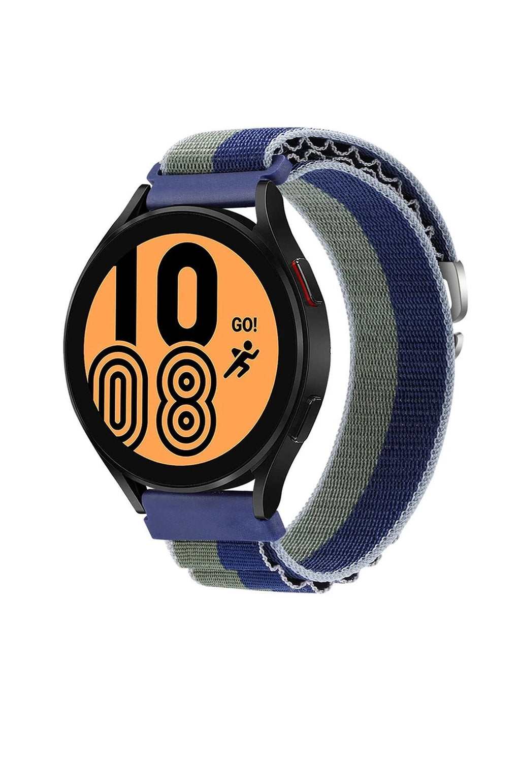Mey İthalat® Watch 22mm KR410 Kumaş Kordon - Lacivert-Yeşil