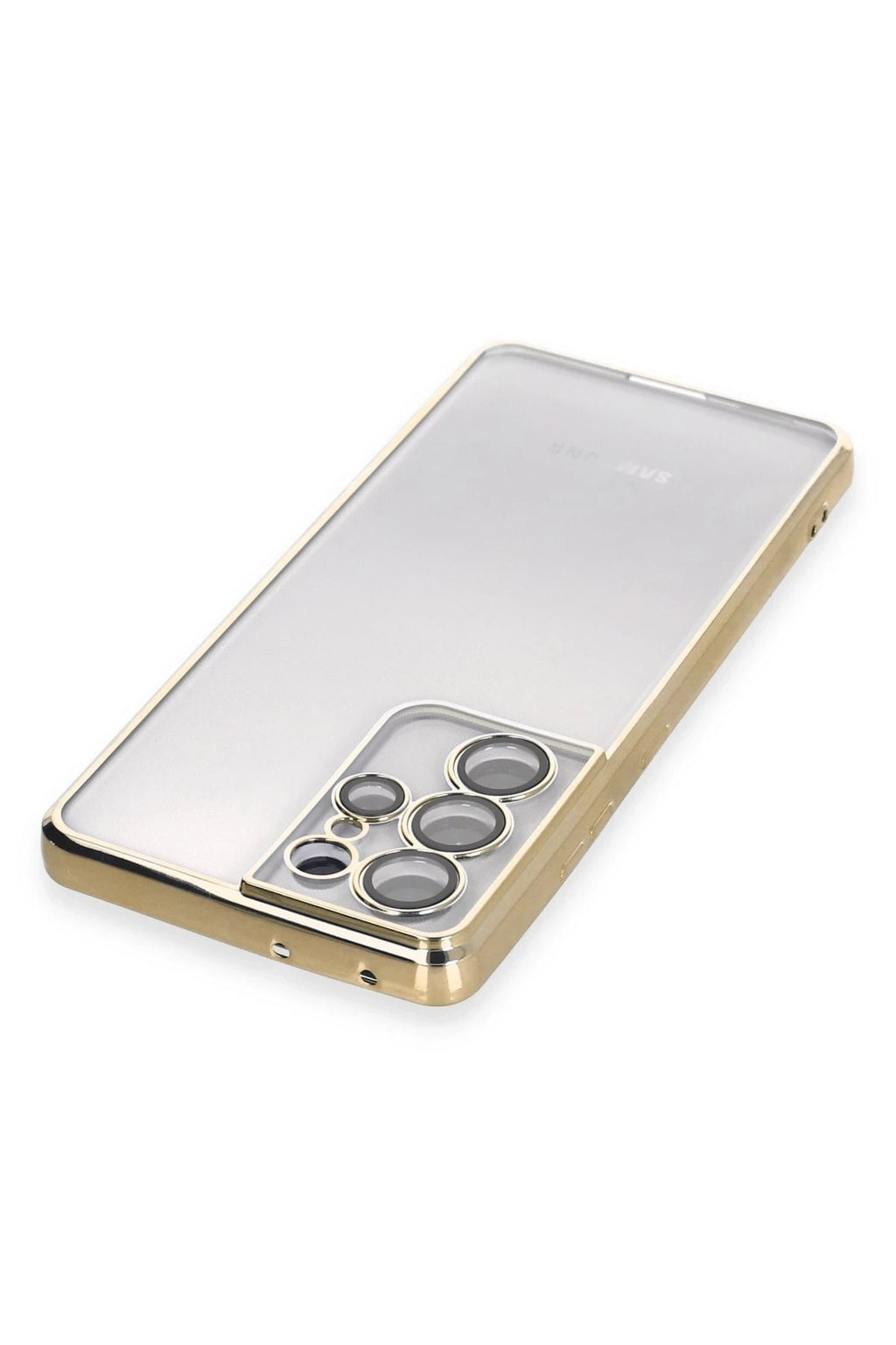 Mey İthalat® Samsung Galaxy S21 Ultra Kılıf Lensli Silikon - Gold
