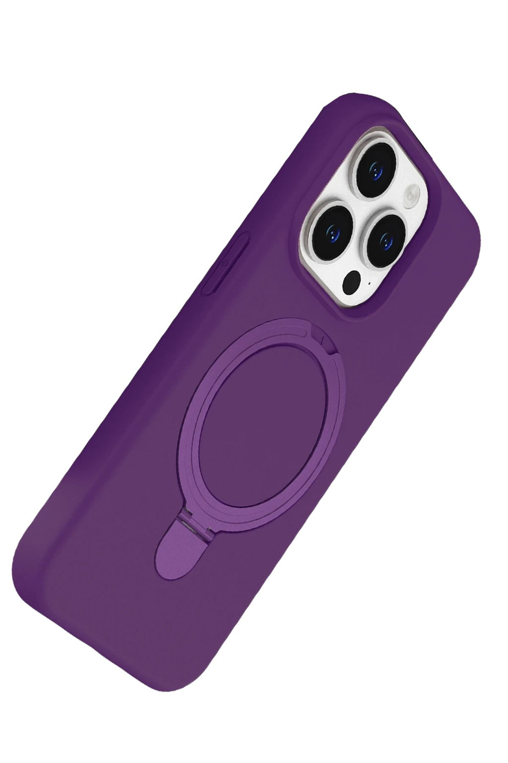 Mey İthalat® iPhone 15 Pro Max Regal Magsafe Standlı Kapak - Derin Mor