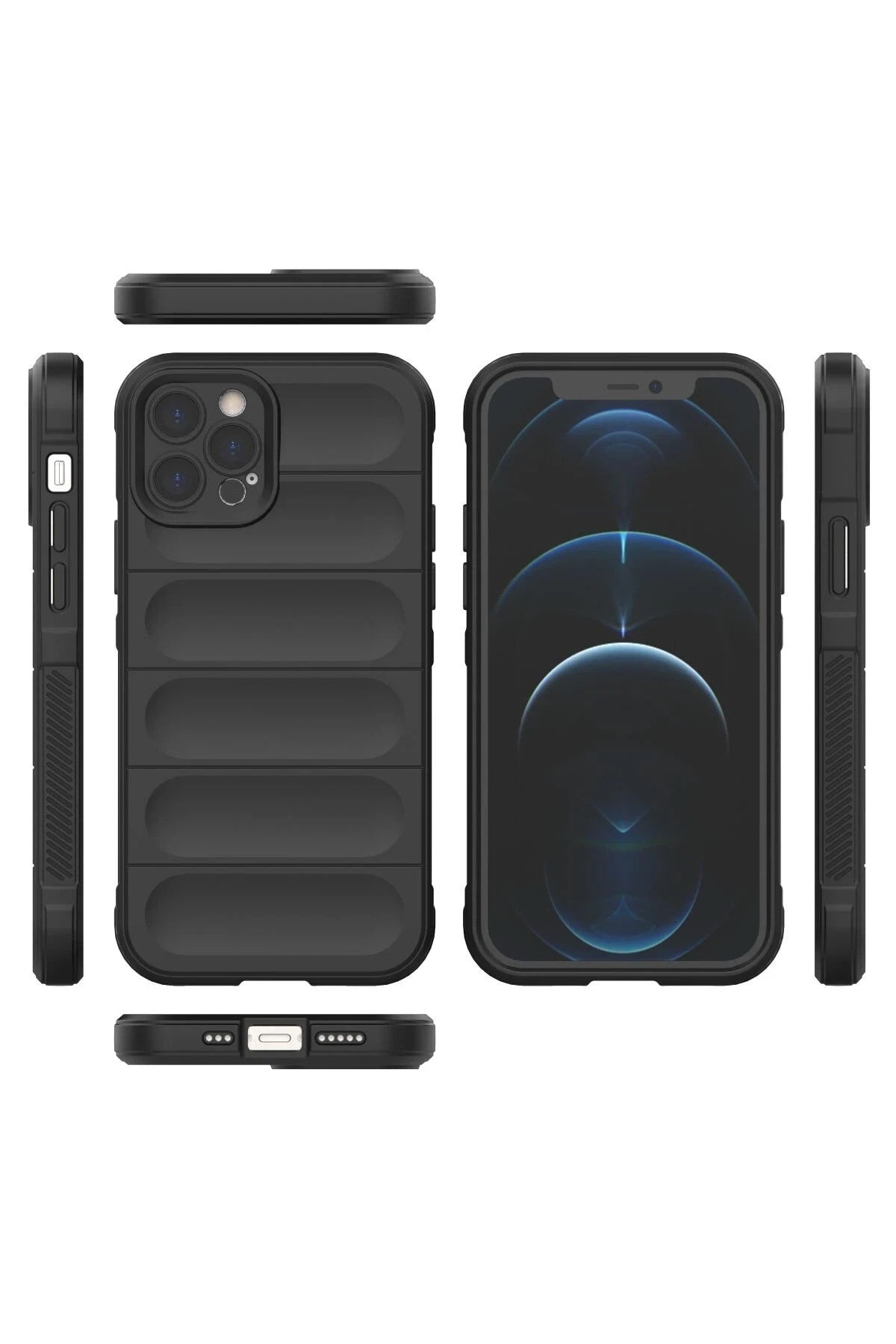 Mey İthalat® iPhone 12 Pro Kılıf Optimum Silikon - Siyah
