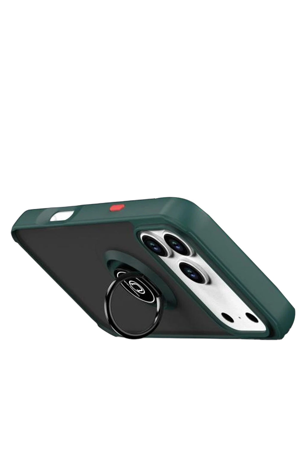 Mey İthalat® iPhone 17 Pro Max Montreal Yüzüklü Silikon Kapak - Yeşil