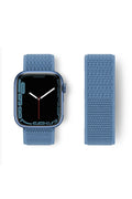 Mey İthalat® Watch 38mm Hasırlı Cırtcırtlı Kordon - Mavi