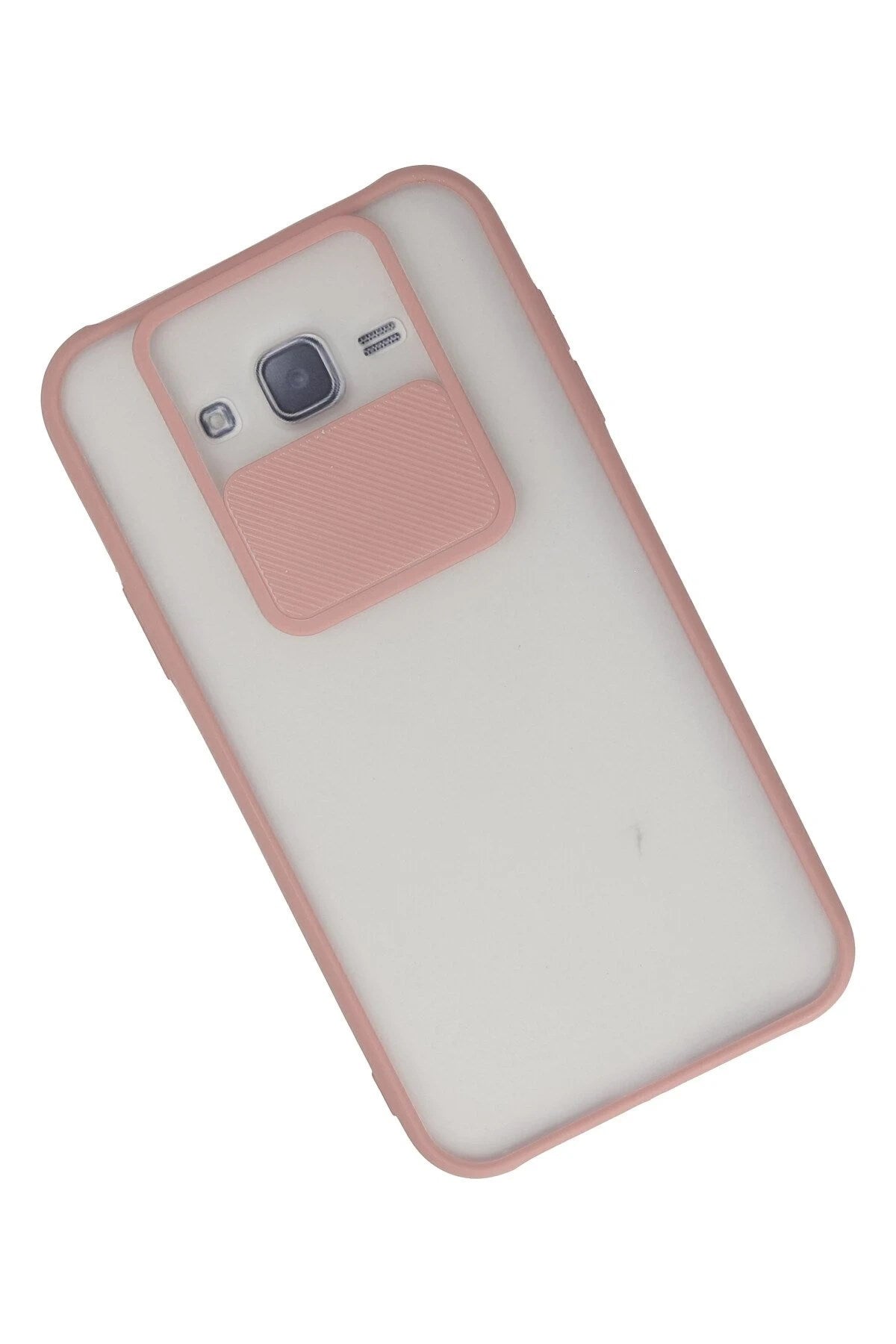 Mey İthalat® Samsung Galaxy J7 Kılıf Palm Buzlu Kamera Sürgülü Silikon - Pembe