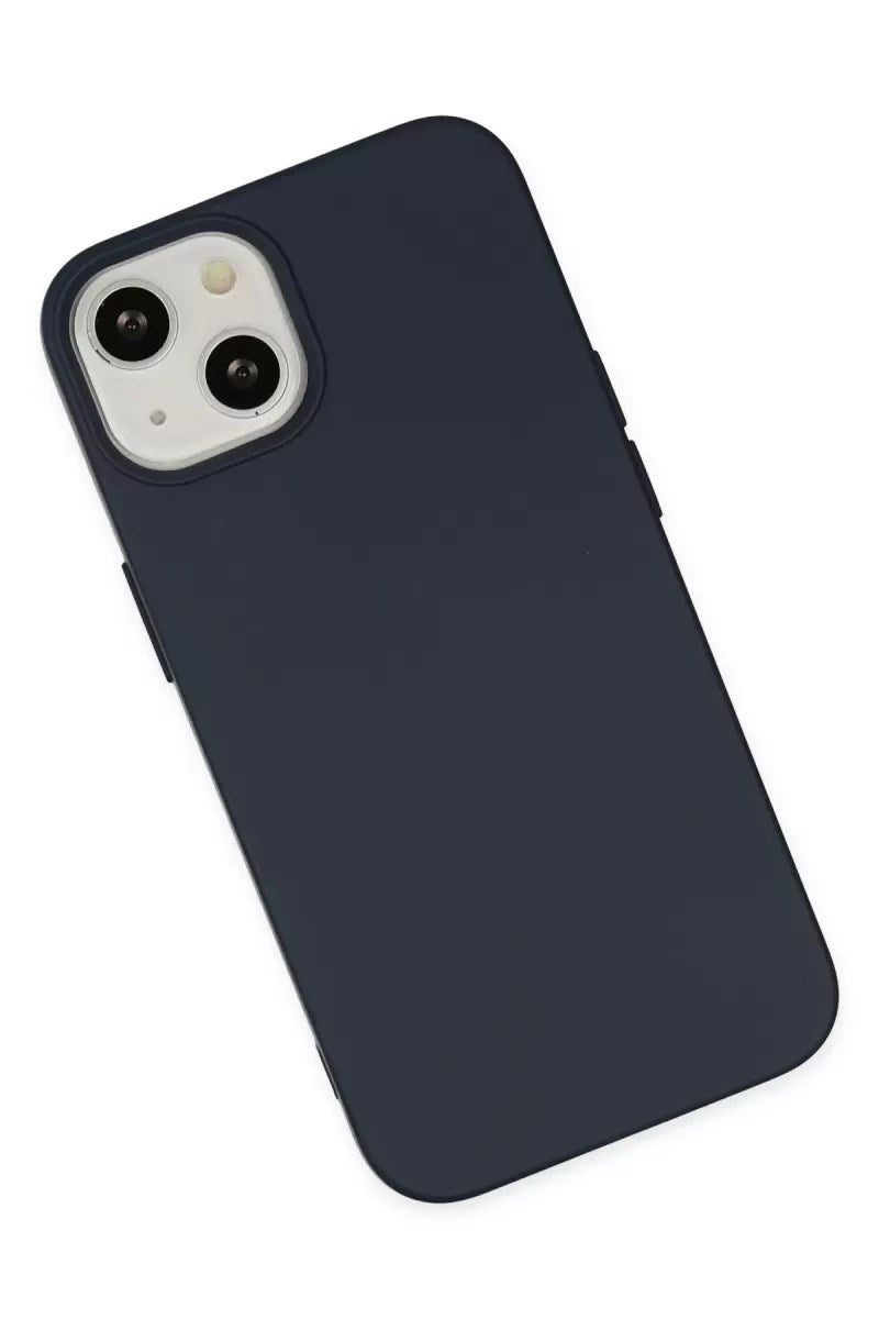 Mey İthalat® iPhone 15 Kılıf Nano içi Kadife Silikon - Lacivert