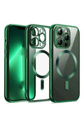 Mey İthalat® iPhone 12 Pro Kılıf Kross Magneticsafe Kapak - Koyu Yeşil
