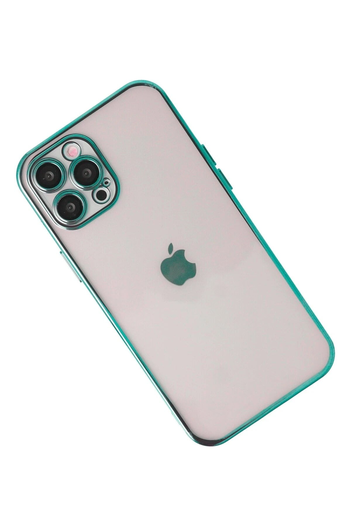 Mey İthalat® iPhone 12 Pro Kılıf Lensli Silikon - Yeşil